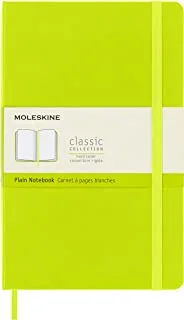 دفتر ملاحظات كلاسيكي من Moleskine ، غلاف صلب ، كبير (5 × 8.25 بوصة) عادي / فارغ ، أخضر ليموني ، 240 صفحة