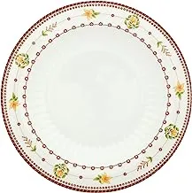 Narjis Deep Plate, 12 Pieces, 26 cm, White