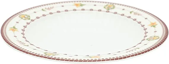Narjis Deep Plate, 12 Pieces, 20 cm, White