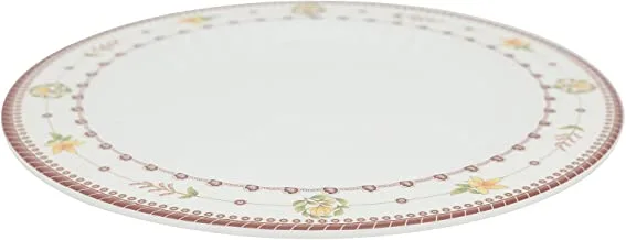 Narjis Flat Plate, 12 Pieces, 23 cm, White