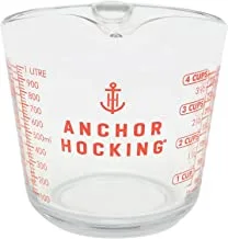 Anchor Hocking Microwave and Oven Use Cup, 1 Ltr, Clear