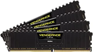 Corsair Vengeance LPX 128GB (4x32GB) DDR4 3600 (PC4-28800) C18 1.35V ذاكرة سطح المكتب - أسود