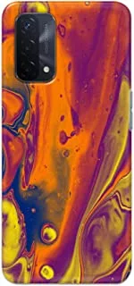 Khaalis Marble Print Multicolor matte finish designer shell case back cover for Oppo A74 - K208219