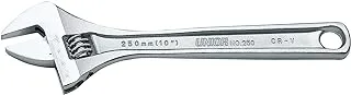 UNIOR 601017 - Adjustable wrench,premium chrome vanadium steel,250 mm, 10 Inch, 27 mm max Joint size, made according to standard ISO 6787,