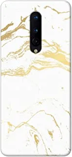 Khaalis Marble Print White matte finish designer shell case back cover for OnePlus 8 - K208215