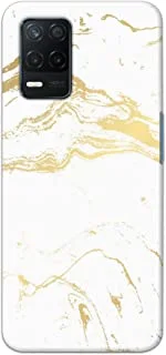 Khaalis Marble Print White matte finish designer shell case back cover for Realme 8 5G - K208215