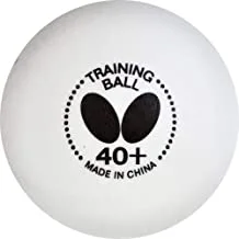 كرة فراشة 40+ كرة تدريب - 40+ كرة تستخدم للتدريب - متوفرة في صندوق مكون من 6 أو 120 كرة تدريب بيضاء - يمكن مقارنتها بالكرة ذات الثلاث نجوم ومثالية لممارسة الكرة المتعددة