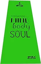Stag Designer Yoga Mat, 6mm (Green/Black)