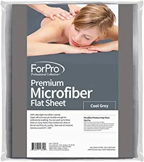 ForPro Premium Microfiber Flat Sheet, Ultra-Light, Stain and Wrinkle-Resistant, for Massage Tables