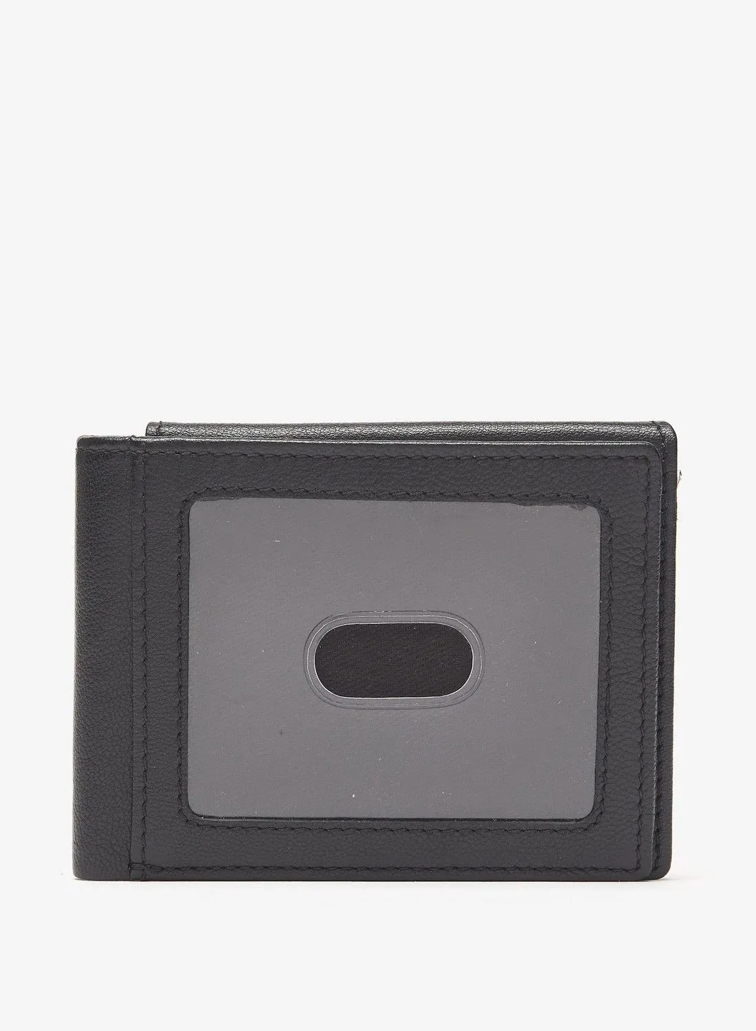 shoexpress Mens Solid Tri Fold Wallet with Stitch Detail
