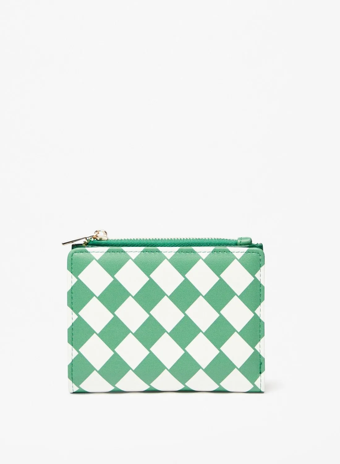 Flora Bella By Shoexpress Womens Checked Bi Fold Wallet with Button Closure Ramadan Collection