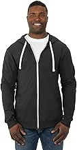 Fruit of the Loom Men's Lightweight Cotton Full-Zip Hoodie, Black, X-Large