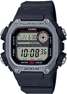 Casio 10 Year Battery Quartz Watch with Resin Strap, Black, 27.2 (Model: DW-291H-1AVCF), Black, Adult, Standard