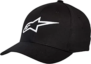 قبعة Alpinestars الرجالية المنحنية ذات التاج المرن ذو الظهر المرن ثلاثي الأبعاد بشعار مطرز بشعار Flexfit