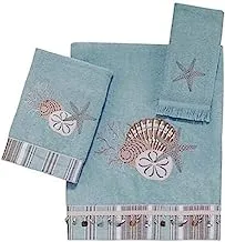 Avanti Linens - Towels, 3-Piece Soft & Absorbent Cotton Set, Sea Inspired Bathroom Decor (by The Sea Collection, Mineral)