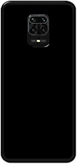 جراب خلفي مطفأ اللمعة بلون أسود خالص لهاتف Xiaomi Redmi Note 9 Pro - K208224