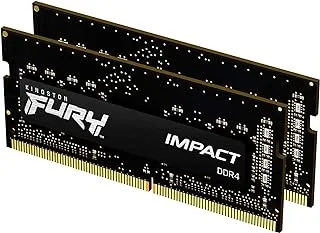 Kingston FURY Impact 32GB (2x16GB) 3200MHz DDR4 CL20 Laptop Memory Kit of 2 KF432S20IBK2/32, Black