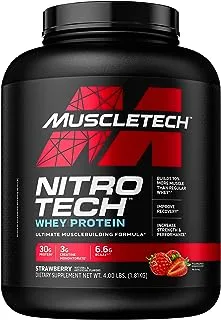 MuscleTech NitroTech Strawberry Whey Protein Powder 1.81 kg