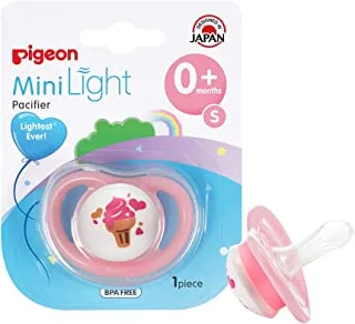 Pigeon, Minilight Pacifier, Ultra Light Weight, Soft Silicone, Bpa Free, S Size, Girl