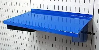 Wall Control Pegboard Shelf 9in Deep Pegboard Shelf Assembly for Wall Control Pegboard and Slotted Tool Board – Blue