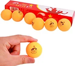 3 Star Ping Pong Balls Set Of 6 Orange Table Tennis Balls, Premium Rubber, Superior Performance In Spin, Control And Speed, Ultimate Durability for Indoor, Outdoor Ping Pong Tables Competitions, Games