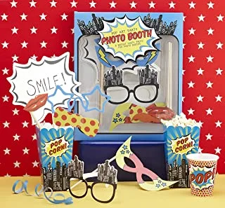 Ginger Ray Pop Art Superhero Party Photo Booth Props Kit