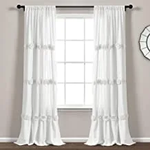 Lush Decor, White Darla Window Curtain Single Panel, 84