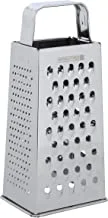 Royalford Stainless Steel 4 Side Grater, Grate, Slice And Zest Sharp Blade & Easy Grip Handle Best For Parmesan Cheese, Vegetables, Ginger, Silver, 9 Inch, RF10292