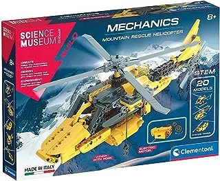 Clementoni Science & Play (Mechanics Laboratory)- Mountain Rescue Helicopter Building Toy- Build 20 Different Models