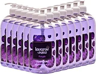 12 PCS Lavarov Liquid Soap Purple, (12pcs x 1000ml)
