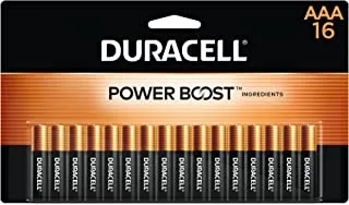 Duracell - Coppertop Aaa Alkaline بطاريات - طويلة الأمد ، متعددة الأغراض ثلاثية البطاريات للمنزل والأعمال - 16 عدد