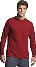Russell Athletic Men's Cotton Performance Long Sleeve T-Shirt, White, X-Large