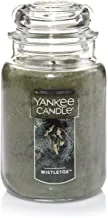 Yankee Candle Mistletoe المعطرة ، برطمان كلاسيكي كبير 22 أونصة شمعة بفتيل واحد ، أكثر من 110 ساعة من وقت الاحتراق