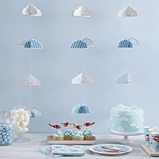 Ginger Ray Flying High 3D Cloud Backdrop Bunting Decoration, 2 Metre Length