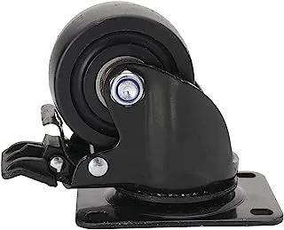 BMB Tools Black Low Gravity Medium Duty Caster Plate 75mm Plate Casters| Swivel Brake | FIXTURE THICKNESS 3.0MM | SIZE 75mm |Material Handling Products
