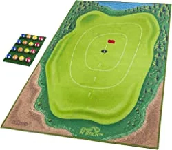 GoSports Chip N 'Stick ألعاب الجولف مع Chip N' Stick Golf Balls - أهداف ضخمة الحجم مع حصيرة تقطيع - اختر الكلاسيكية أو السهام أو الجزر
