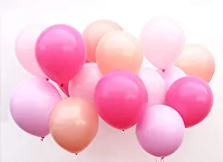 عبوة 16 بالونات وردية وردية وخوخية لتزيين الحفلات المرحة للأطفال أو الكبار في أعياد الميلاد أو حفلات الزفاف أو حفلات استقبال المولود الجديد