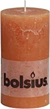 Bolsius Rustic Pillar Candle, 130 x 68 mm Size, Orange