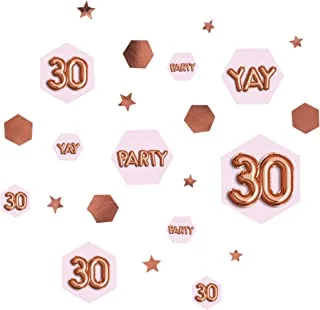 نفيتي 773420 Glitz and Glamour Age 30 Confetti Table Scatters، Pink / Rose Gold