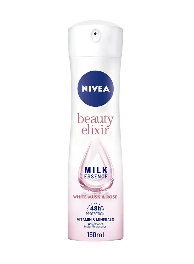Nivea Beauty Elixir Deodorant White Musk And Rose Scent Spray 150ml
