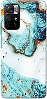 Khaalis Marble Print Blue matte finish designer shell case back cover for Xiaomi Mi Note 11T - K208218
