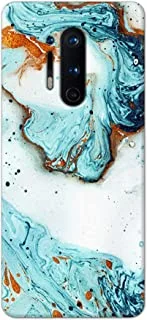 جراب خلفي بطبعة رخامية باللون الأزرق غير اللامع من خاليس لهاتف OnePlus 8 Pro - K208218