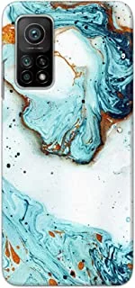 Khaalis Marble Print Blue matte finish designer shell case back cover for Xiaomi Mi 10T 5G - K208218