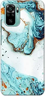Khaalis Marble Print Blue matte finish designer shell case back cover for Xiaomi Redmi Note 10 - K208218