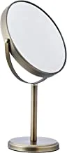 Amazon Basics Modern Dual Sided Magnification Makeup Vanity Mirror, Tall, Pewter