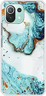 Khaalis Marble Print Blue matte finish designer shell case back cover for Xiaomi Mi 11 Lite 5G - K208218