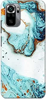 Khaalis Marble Print Blue matte finish designer shell case back cover for Xiaomi Redmi Note 10s - K208218