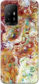 Khaalis Marble Print Multicolor matte finish designer shell case back cover for Oppo A93 - K208217