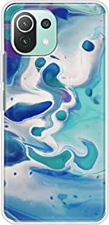 Khaalis Marble Print Blue matte finish designer shell case back cover for Xiaomi Mi 11 Lite 5G - K208223