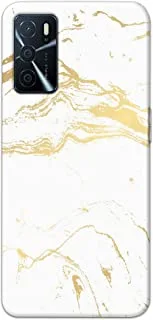 Khaalis Marble Print White matte finish designer shell case back cover for Oppo A16 - K208215